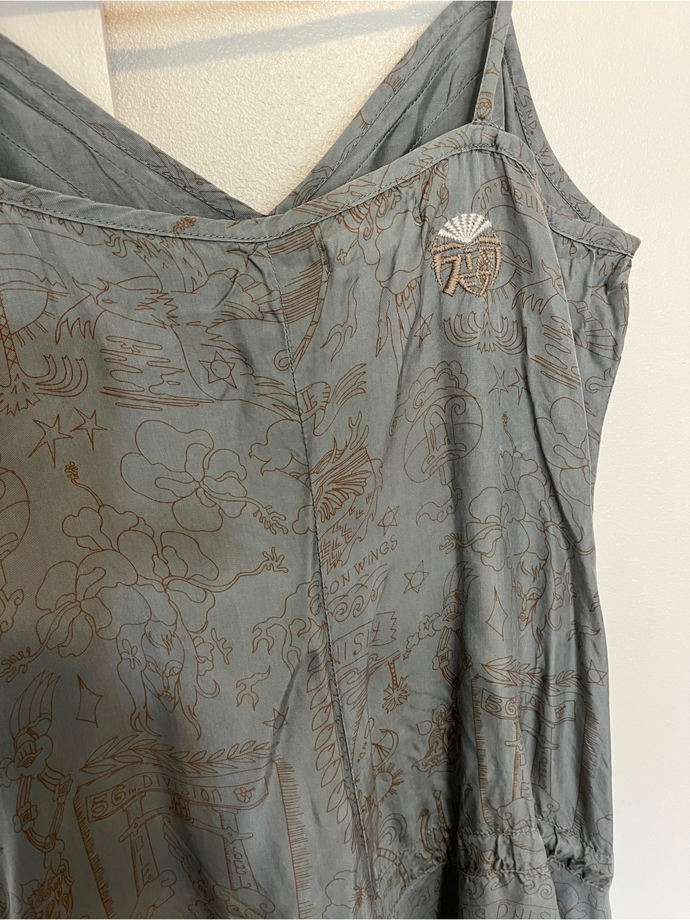 Diesel Grey Slip Midi Dress with Crisscross Straps - Picture 6 of 9